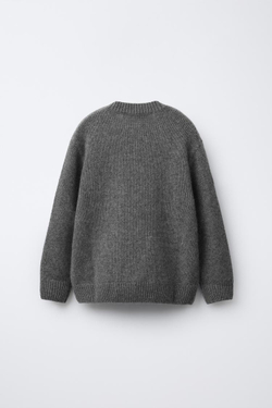 ZARA ДЖЕМПЕР ИЗ 100% КАШЕМИРА, СЕРЫЙ