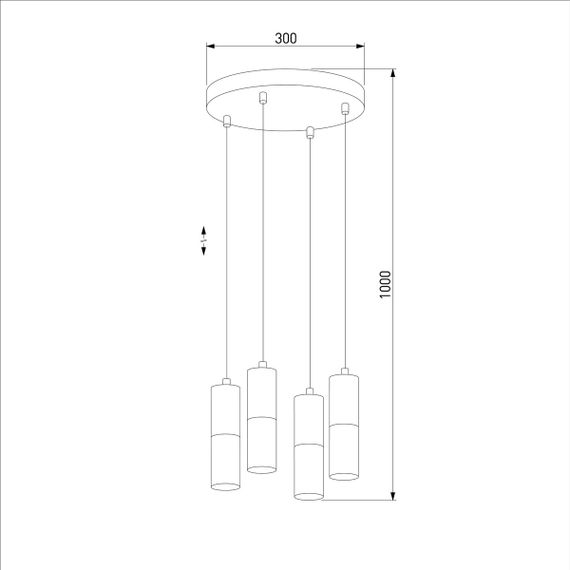 Подвесная люстра TK Lighting 4364 Elit Black