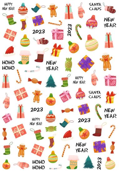 Слайдер-дизайн Crazy Shine Nails mini: НГ Сладости