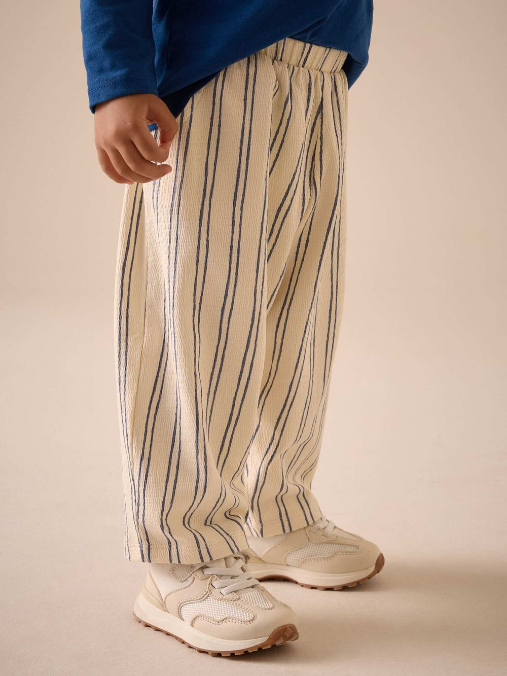 Брюки широкие для девочки Next E51-664, Кремовый