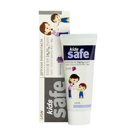 Детская зубная паста со вкусом винограда 3+ Lion Kids Safe 90 г