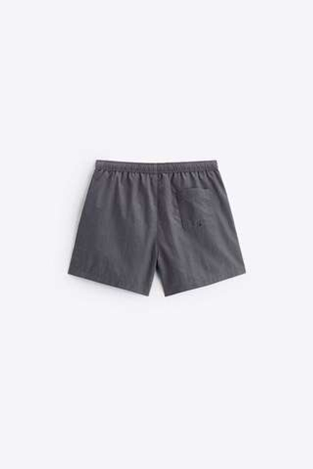 ZARA КЛАССИЧЕСКИЕ ПЛАВАТЕЛЬНЫЕ ШОРТЫ, СТАЛЬНОЙ
