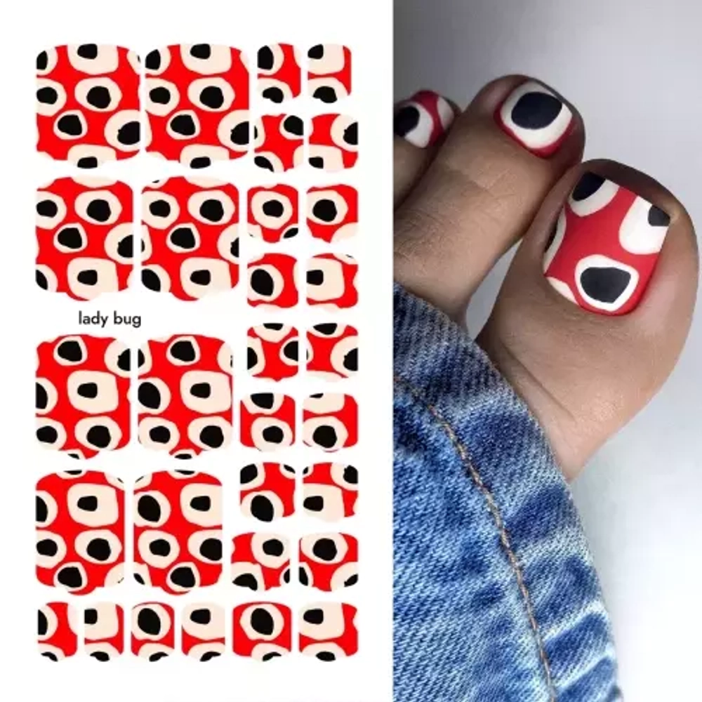 Пленка для педикюра Provocative lady bug