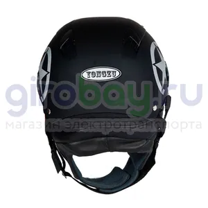 Шлем открытый Helmet NEW (Черный) фото 3 фото №5