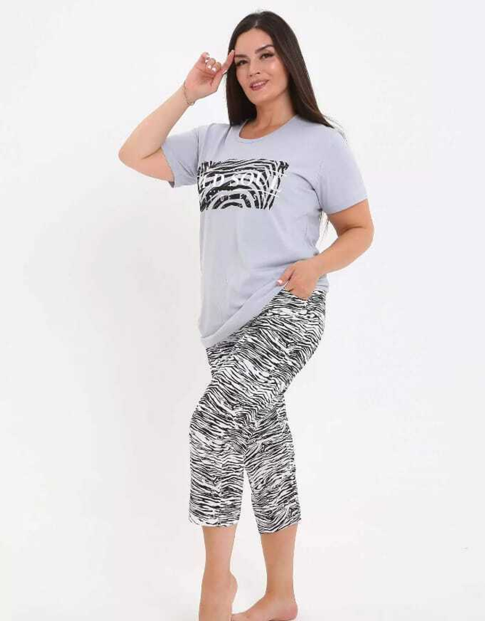 Пижама х/б бриджи+футболка УБФ0014