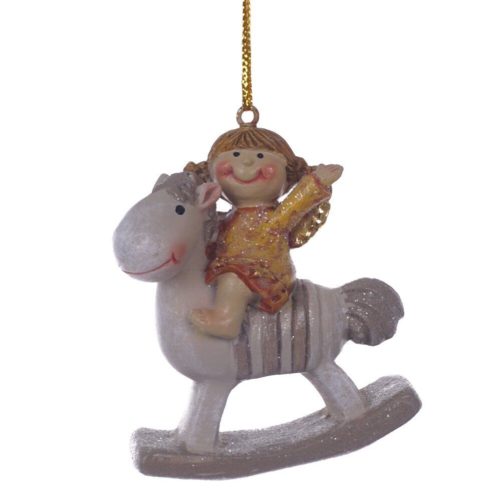 GAEM Фигурка декоративная подвесная "Ангел/Дед Мороз", L5,5 W2,5 H6 см, 4в.