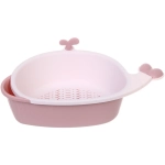 Дуршлаг пластиковый «SEGRETO» Кит 33*21,5*12см пыльная роза