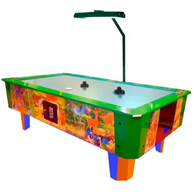 Аэрохоккей (220*120*75 см.) стальное поле + лампа над полем