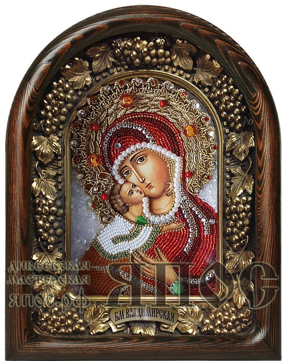 Икона Пресвятая Богородица Владимирская бисер