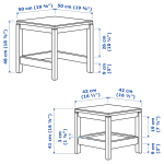 Столы - IKEA HAVSTA/ХАВСТА ИКЕА, 48х50х50/41х42х42 см, белый