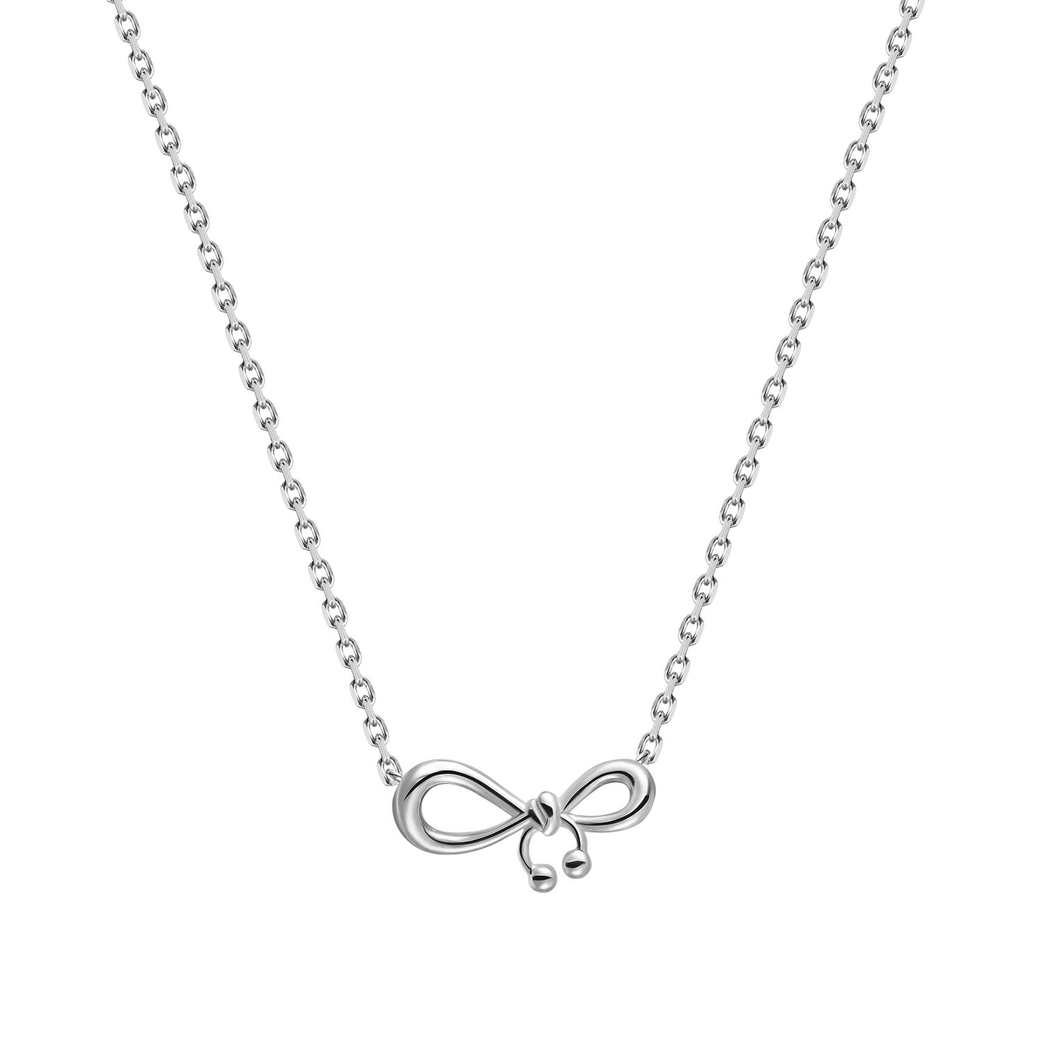 Колье Pierced Bow Necklace - Silver