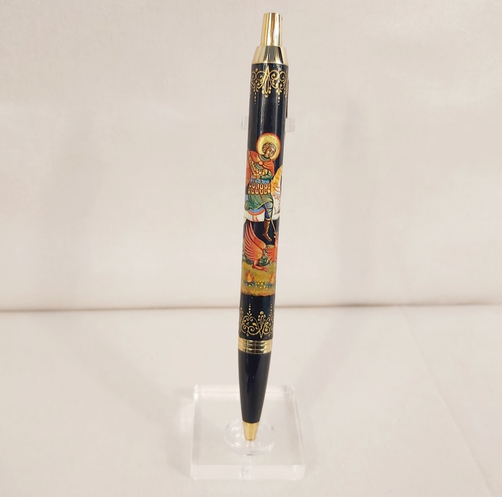 Ручка "Георгий Победоносец" с ручной росписью Палех