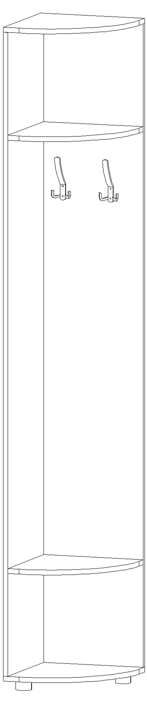 Вешалка угловая Инфинити Ясень Шимо комбинированный