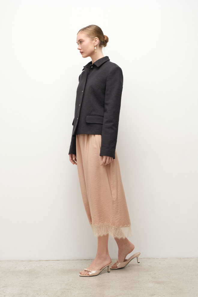 Жакет укороченный из жаккарда