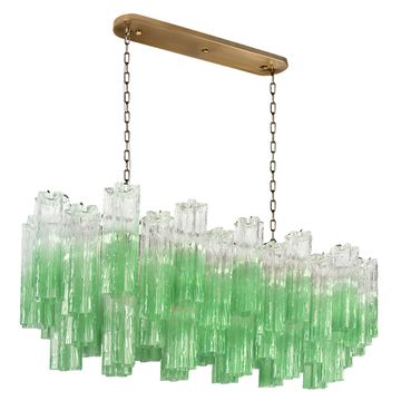 Подвесная люстра 11*Е14 10580/1000R Clear green зеленый градиент Murano LOFT IT