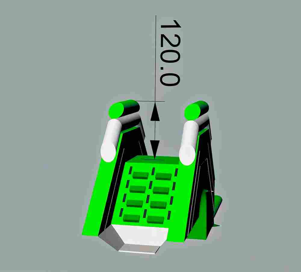 Надувная лестница для бассейна из ПВХ с бассейном, зелёный, 6,7*1,8*3 м