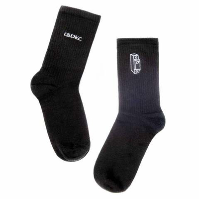 Носки черные с вышивкой, размер 38-40