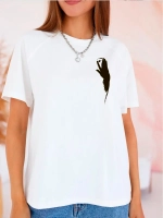 Футболка больших размеров с принтом