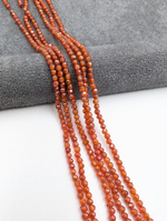 Фианиты 2мм, оранжево-красный