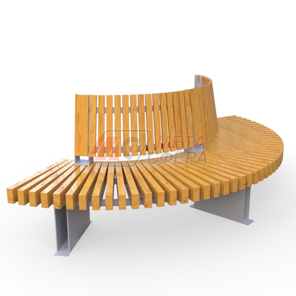 Скамейка Rail Road 03 внешний радиус