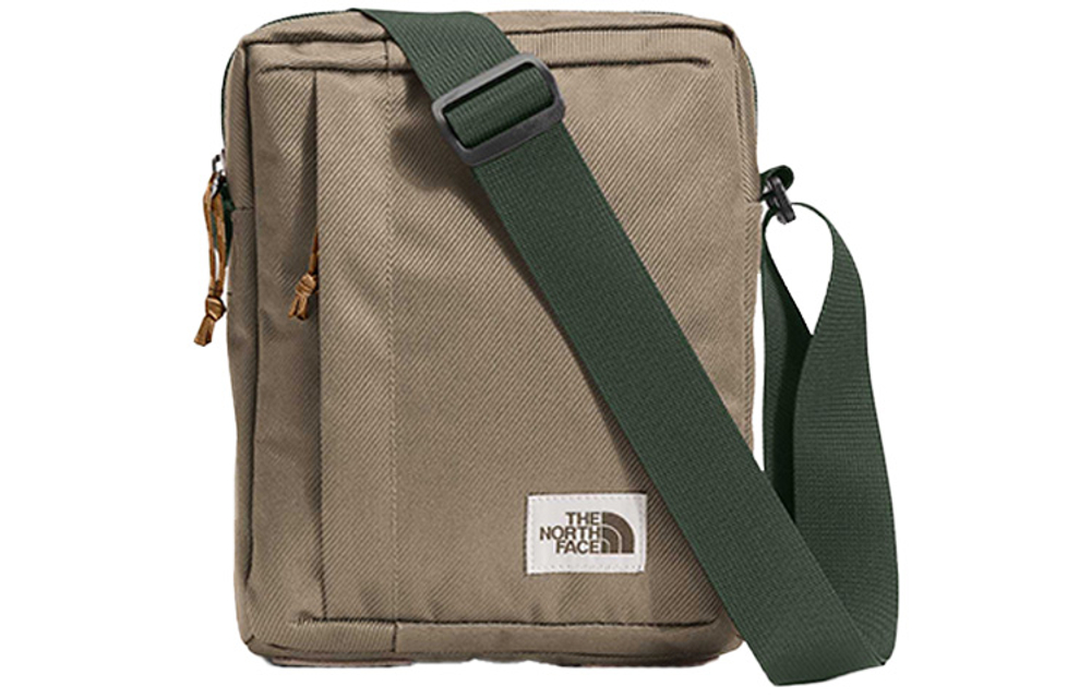 THE NORTH FACE One Shoulder Crossbody Outdoor Bag Polyester Linen Brown Unisex