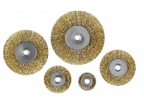 Набор щеток для дрели 5шт плоские 25-75мм Кедр