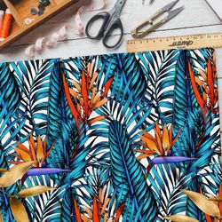 Ткань ниагара живописные листья