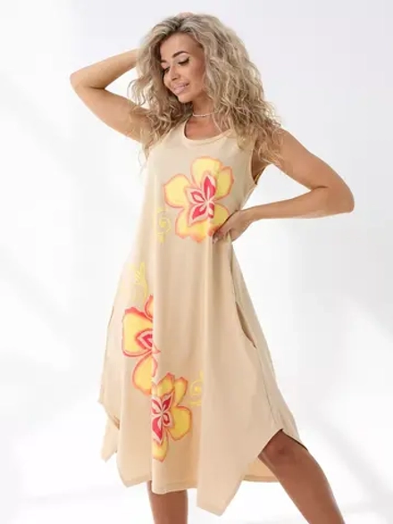 Сарафан домашний больших размеров пляжный летний платье