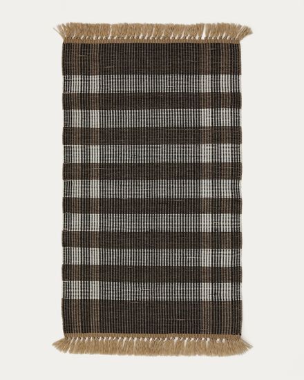 Ковер Barani из полипропилена коричневого и чёрного цвета 60 x 90 см