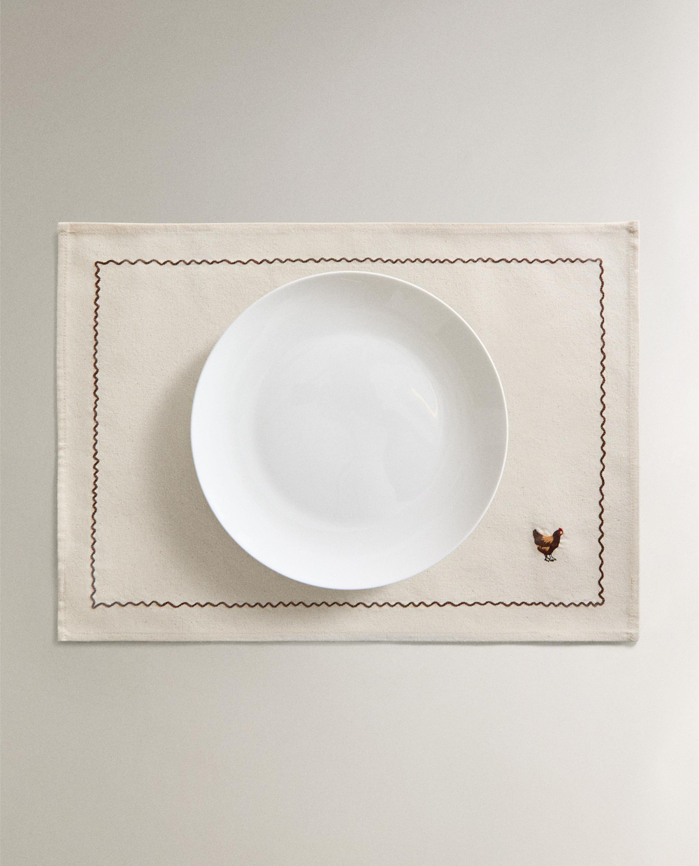 Zara Home сервировочная салфетка из хлопка, вышивка, 50 35 см · 7291/023