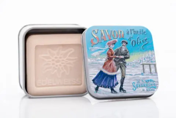 Мыло с эдельвейсом в металлической коробке, 100 гр.