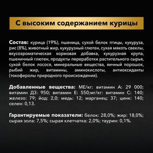 Сухой корм Pro Plan для взрослых собак крупных пород с атлетическим телосложением, с высоким содержанием курицы