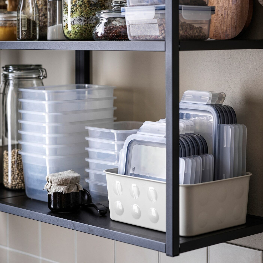 Прямоугольная крышка для контейнера IKEA 365+, Пластик, Силикон, 21х15 см