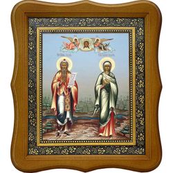 Пророк Захария и праведная Елисавета. Икона на холсте.