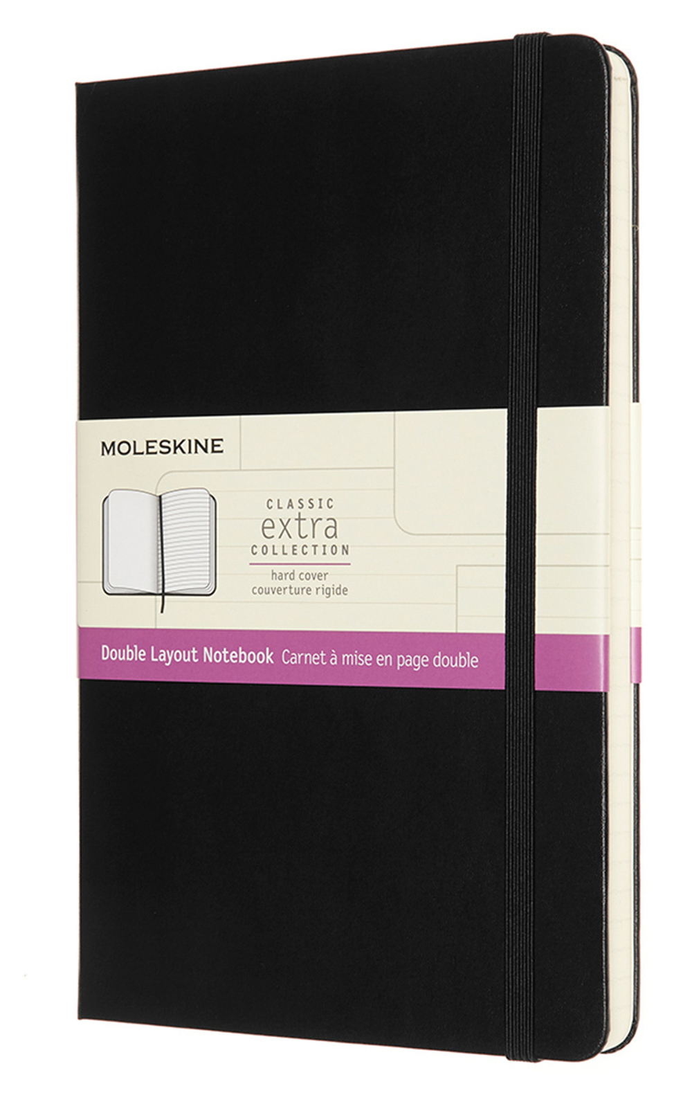 Блокнот Moleskine Classic Double (NB313HBK) Large 130х210 мм 240 стр линейка/нелинованный черный