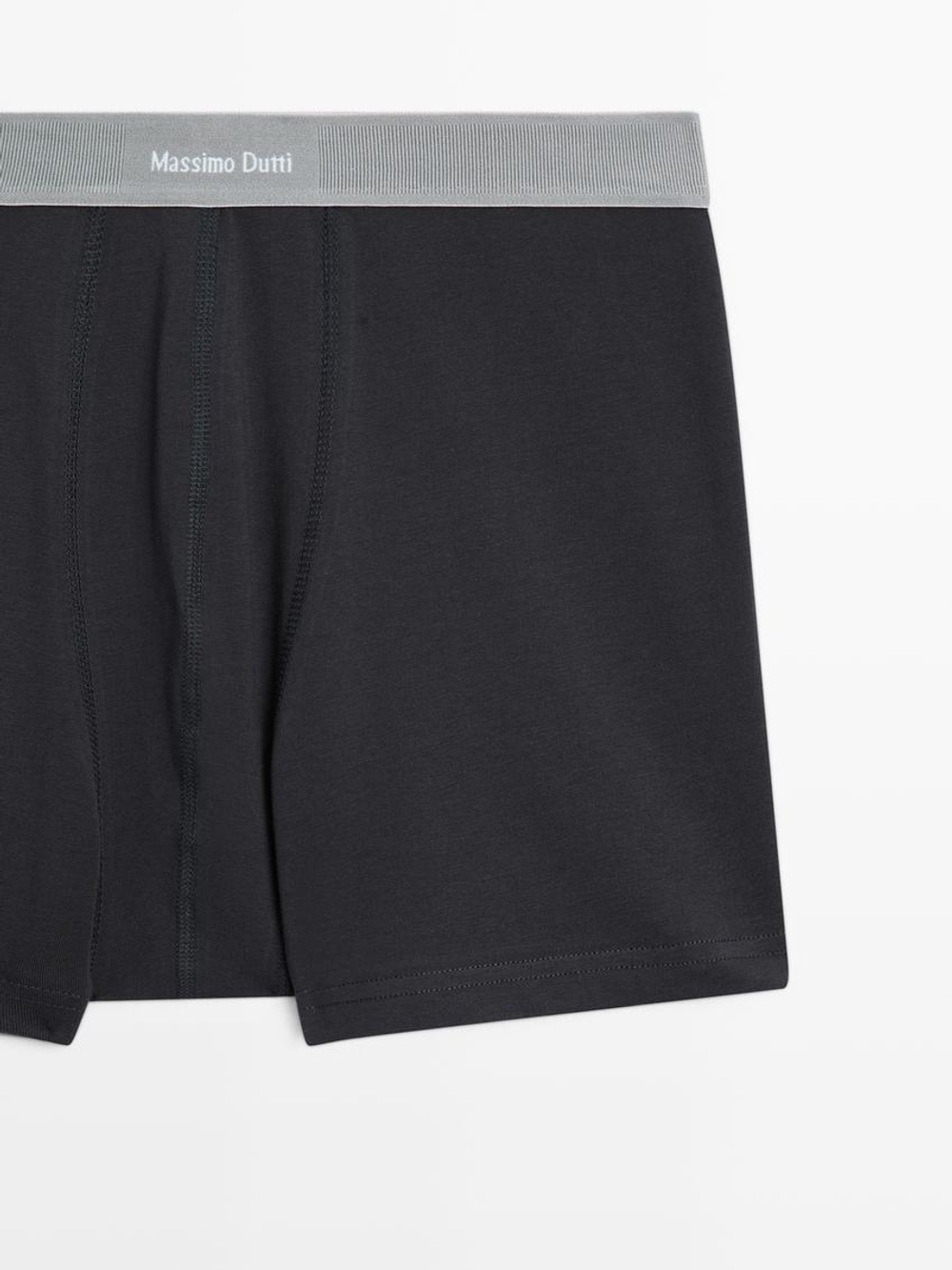 Massimo Dutti русы-боксеры с логотипом на поясе, синий