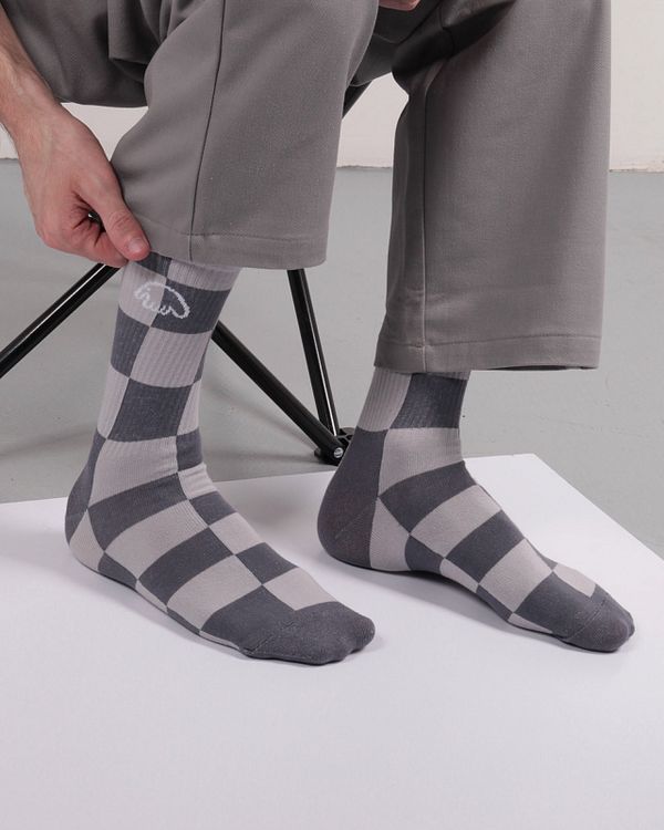 Носки Big Check Серые - фото 2