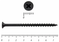 Саморез черный 4,2х75 мм (100 шт.) для гипса, дерева ШСГД