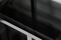 Стеллаж Garda Decor серебристы-черный 46AS-SH1076-SILVER