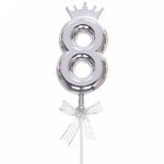 Топпер Цифра Королевский вечер «8» 22 см , микс