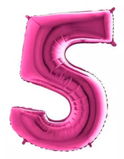 Цифра "5" Розовый