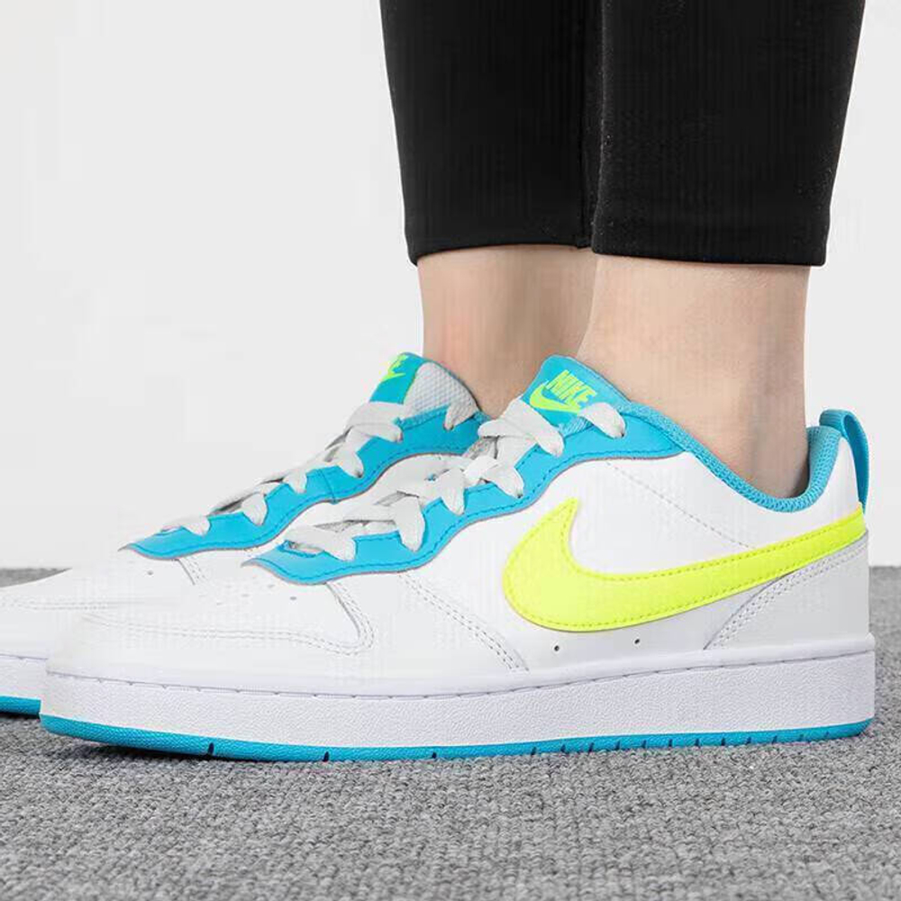 Женские кроссовки Nike Court Borough Low 2 'White Baltic Blue Volt' BQ5448-122