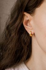 Серьги Замочки Сатин, позолота