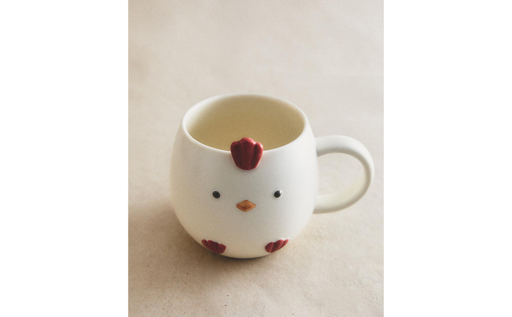 Zara Home кружка из фарфора, цвет разноцветный, 14 см