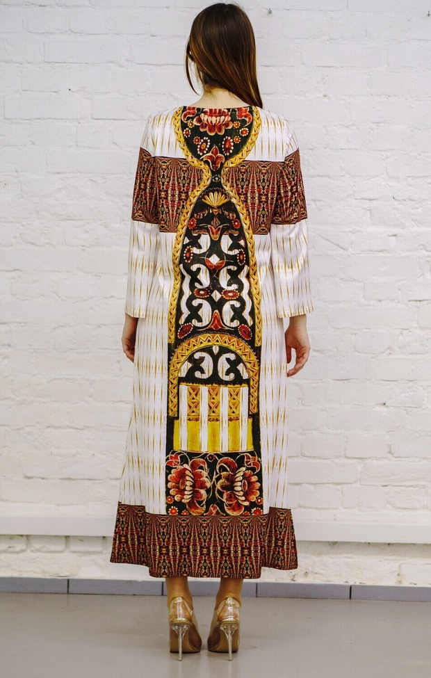 Платье «Прялка», по мотивам росписи стариной русской прялки