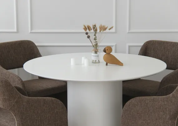 Стол обеденный Type D 110 см основание D 43 см (белый)