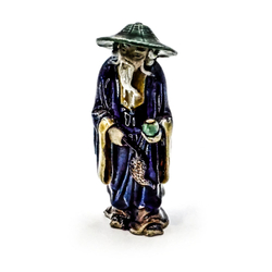 Китайский мудрец. Серия Chinese Mudmen Figurines / Грязевые люди. Китай, керамика Цзюнь, Шеквань. ок
