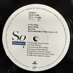 Винтажная виниловая пластинка LP Peter Gabriel So (Japan 1986) (Obi)