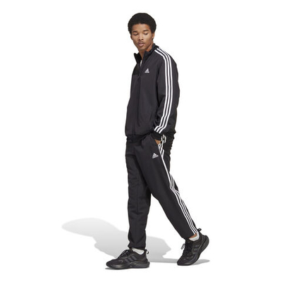 Мужские теннисные Костюмы adidas 3-Stripes Woven Tracksuit Men - Black, White