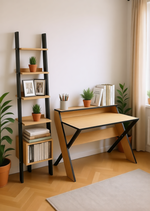 Стеллаж Vadis 3, цвет дуб крафт золотой / черное дерево